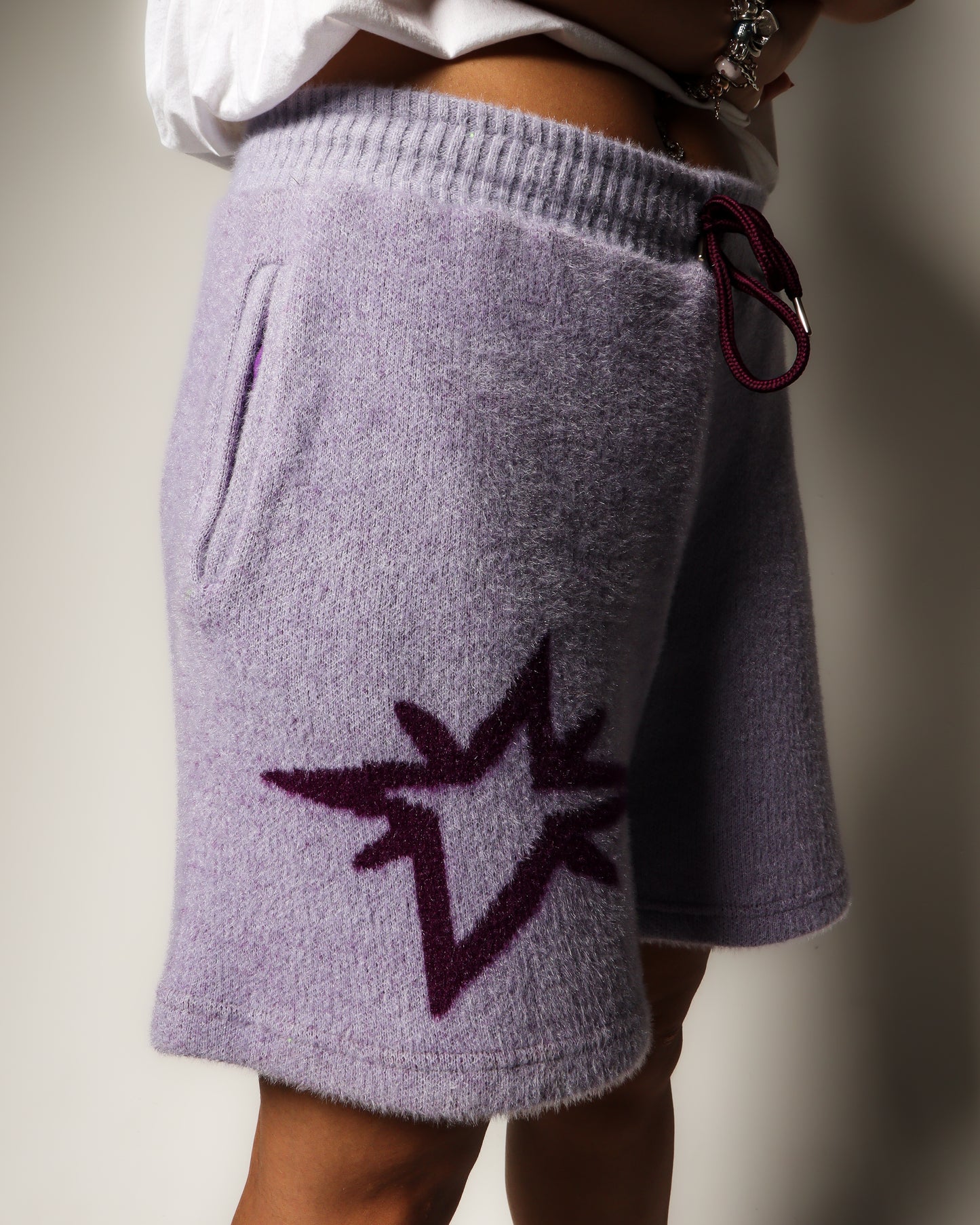 Lilac Mohair Shorts
