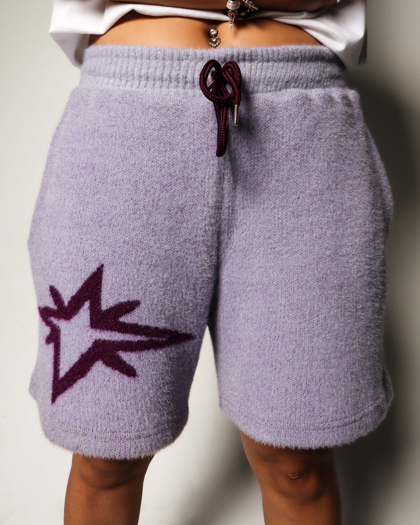 Lilac Mohair Shorts
