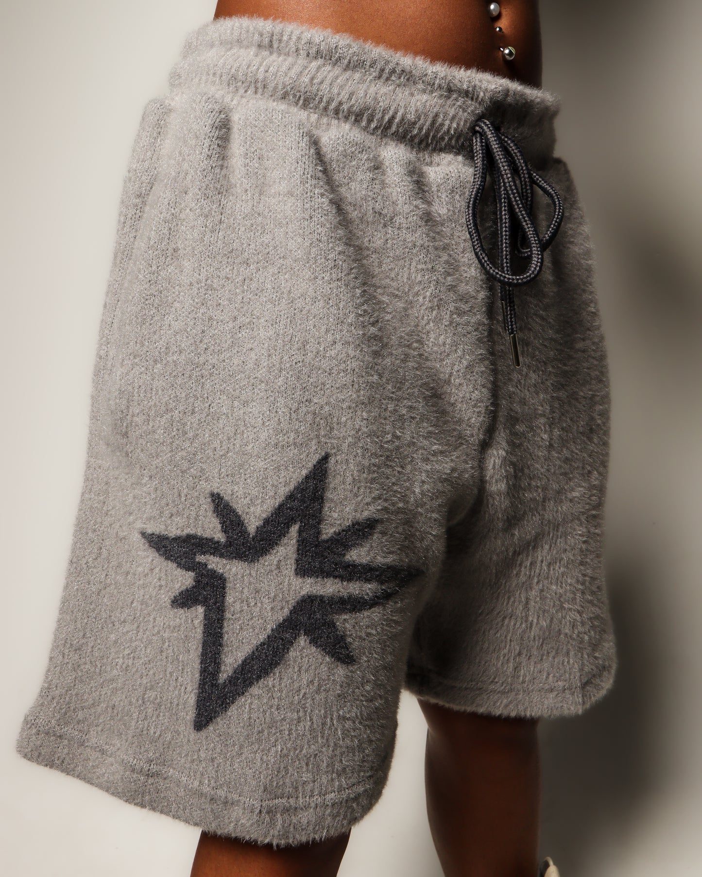 Slate Mohair Shorts